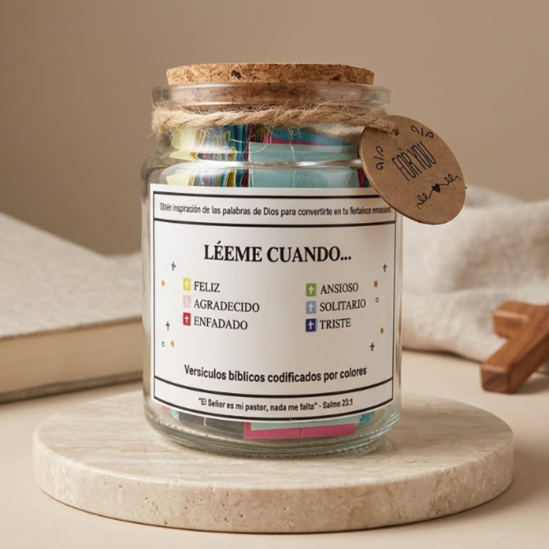 Frasco de Versículos de la Biblia